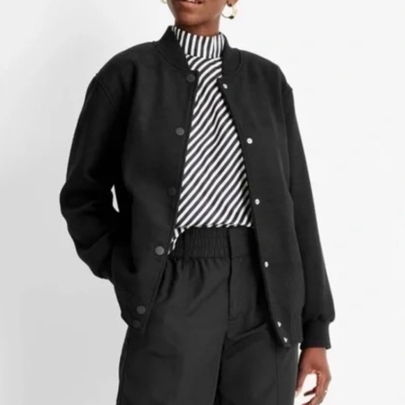 Future Collective Jackets & Blazers - Kahlana Brown KBB Future Future Collective Snap Front Black Bomber Jacket 1X